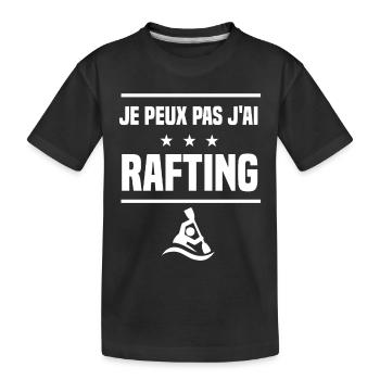 je peux pas j'ai rafting humour kayak - T-shirt bio Premium Enfant - noir - Devant