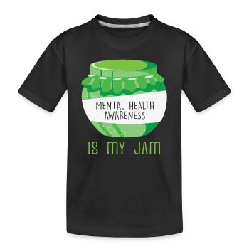 Mental Health Awareness ist meine Jam Mental Illness - Kinder Premium Bio T-Shirt - Schwarz - Vorne