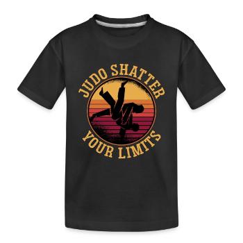 Judo Shatter Your Limits Fighter Karate Retro - Kids' Premium Organic T-Shirt - black - Front