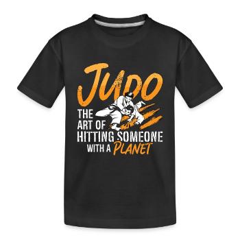Judo L’art de frapper les sports de karaté de combat - T-shirt bio Premium Enfant - noir - Devant