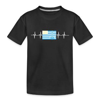 Breton Breizh Pur Beurre Heartbeat - Humour - Kids' Premium Organic T-Shirt - black - Front