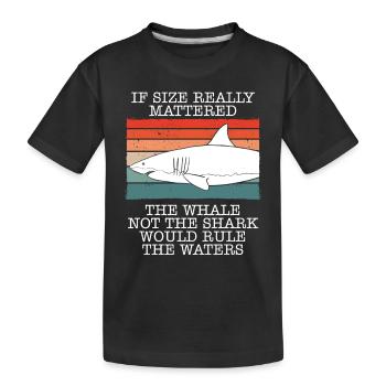 La baleine, pas le requin - T-shirt bio Premium Enfant - noir - Devant