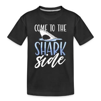 Venez du côté des requins - T-shirt bio Premium Enfant - noir - Devant