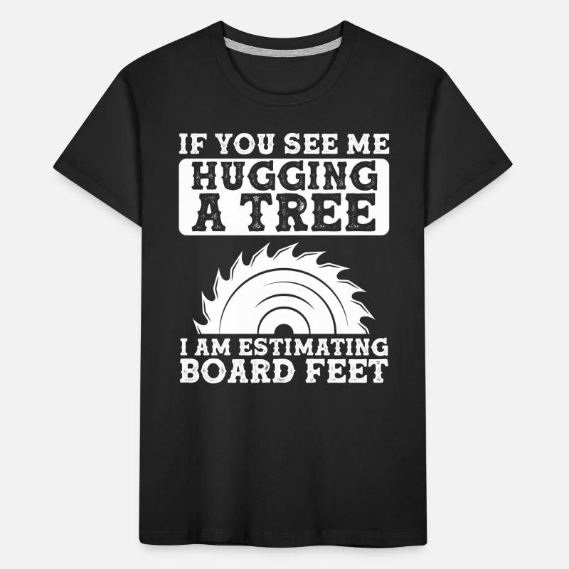 See me hugging a tree Kids' Premium Organic T-Shirt