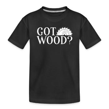 Get wood - Kids' Premium Organic T-Shirt - black - Front