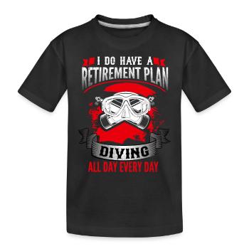 Diving Shirt - Kinder Premium Bio T-Shirt - Schwarz - Vorne