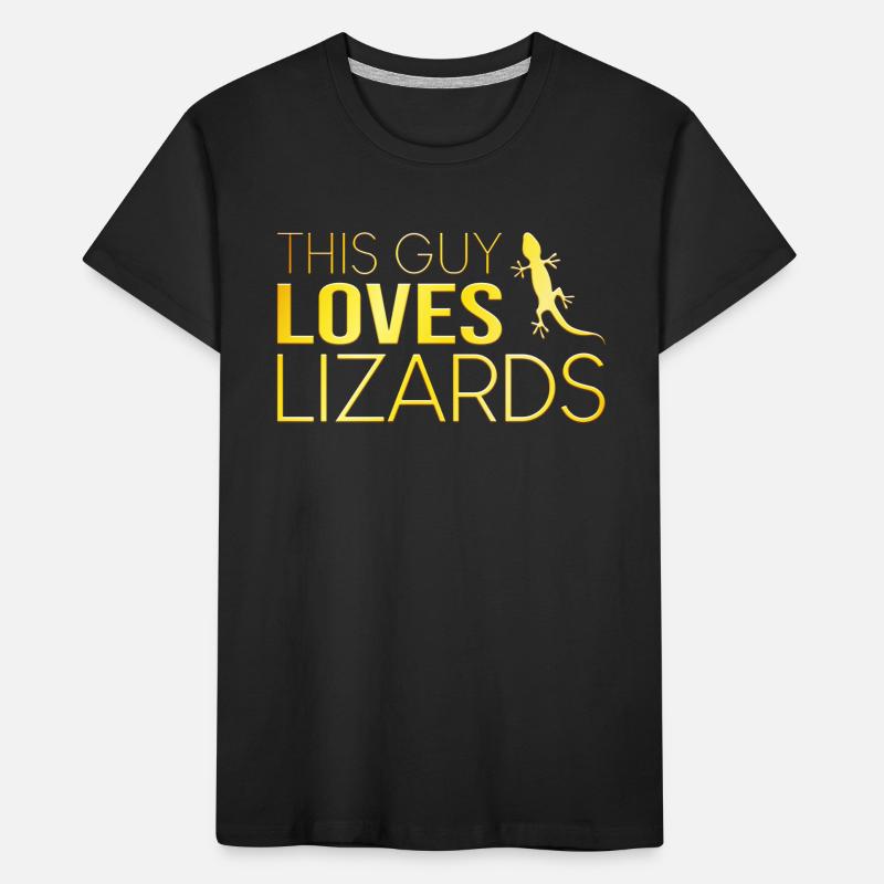 Dieser Typ liebt Eidechsen Kinder Premium Bio T-Shirt