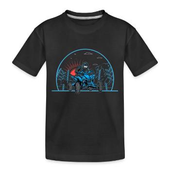 Quad ATV Offroad Quadfahrer - Kinder Premium Bio T-Shirt - Schwarz - Vorne