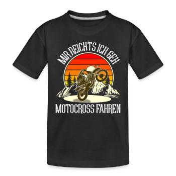 Motocross - Kinder Premium Bio T-Shirt - Schwarz - Vorne
