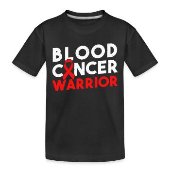 Blood Cancer Warrior Ribbon - Kinder Premium Bio T-Shirt - Schwarz - Vorne