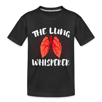 The Lung Lung Doctor Respiratory Therapy - Kinder Premium Bio T-Shirt - Schwarz - Vorne