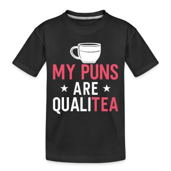 Tea Drinker Tea Lover Gift Tea - Kids' Premium Organic T-Shirt - black - Front