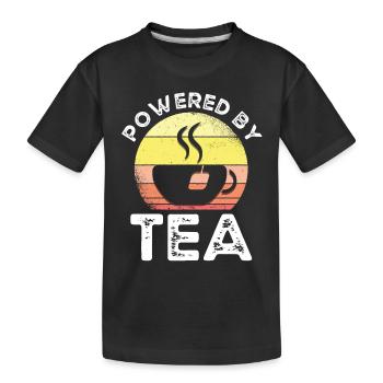 Buveur de thé Amateur de thé Cadeau Thé - T-shirt bio Premium Enfant - noir - Devant