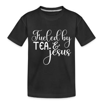Buveur de thé Amateur de thé Cadeau Thé - T-shirt bio Premium Enfant - noir - Devant