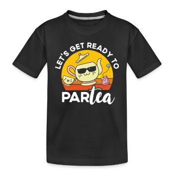 Tea Drinker Tea Lover Gift Tea - Kids' Premium Organic T-Shirt - black - Front