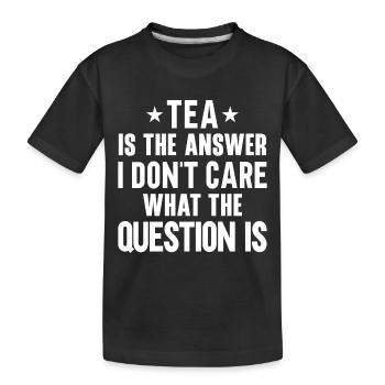 Buveur de thé Tea Lover Gift Tea - T-shirt bio Premium Enfant - noir - Devant