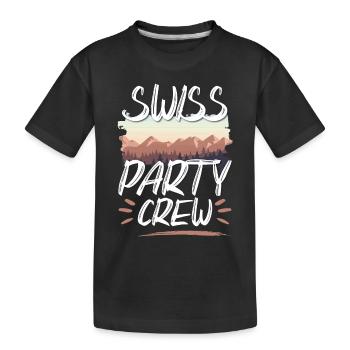 Swiss Party Crew - T-shirt bio Premium Enfant - noir - Devant