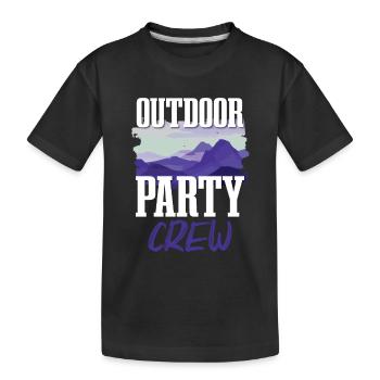 Équipe de fête en plein air - T-shirt bio Premium Enfant - noir - Devant