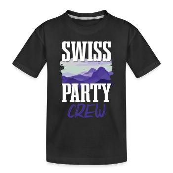 Swiss Party Crew - T-shirt bio Premium Enfant - noir - Devant