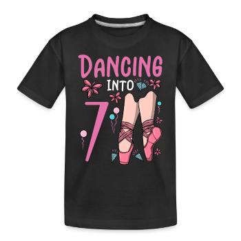 Chaussures de ballet Danse Ballerine 7 Ballett Anniversaire - T-shirt bio Premium Enfant - noir - Devant