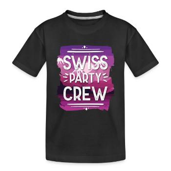 Swiss Party Crew - T-shirt bio Premium Enfant - noir - Devant