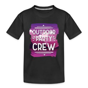 Équipe de fête en plein air - T-shirt bio Premium Enfant - noir - Devant