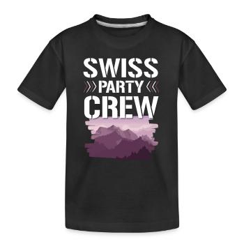 Swiss Party Crew - T-shirt bio Premium Enfant - noir - Devant