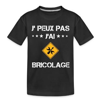 je peux pas j'ai bricolage cadeau bricoleur - T-shirt bio Premium Enfant - noir - Devant