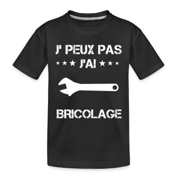 je peux pas j'ai bricolage cadeau bricoleur - T-shirt bio Premium Enfant - noir - Devant