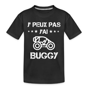 je peux pas j'ai buggy cadeau quad - T-shirt bio Premium Enfant - noir - Devant