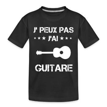 je peux pas j'ai guitare cadeau gutariste - T-shirt bio Premium Enfant - noir - Devant