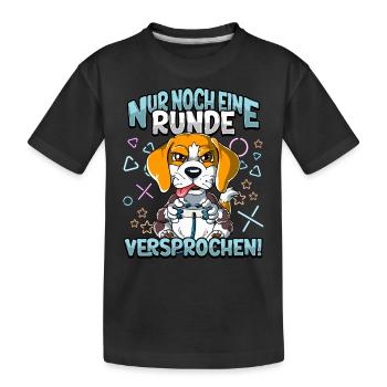 Nur noch eine Runde Zocken Gaming - Kinder Premium Bio T-Shirt - Schwarz - Vorne