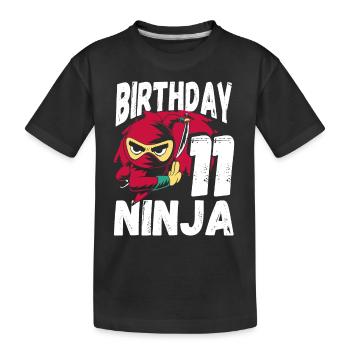 Cool Ninja pour vos 11 ans - T-shirt bio Premium Enfant - noir - Devant