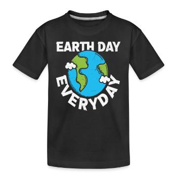 Earth Day Alltag Planet Erde Zitate - Kinder Premium Bio T-Shirt - Schwarz - Vorne