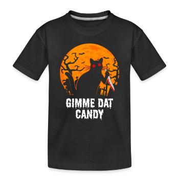 Gimme Dat Candy Chat Effrayant Halloween - T-shirt bio Premium Enfant - noir - Devant