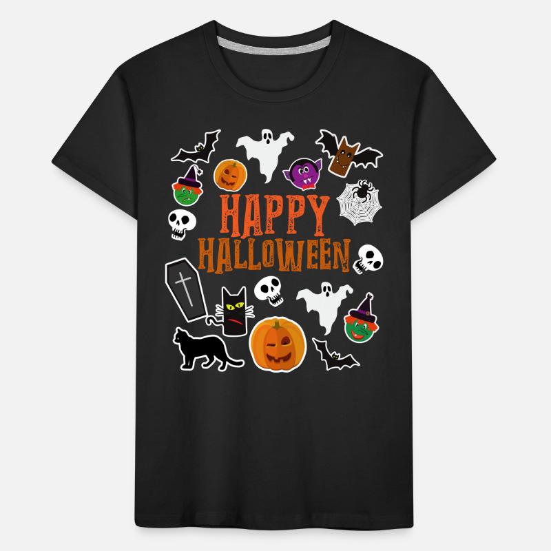 Happy Halloween Pumpkin Lantern Ghost Ghost Kids' Premium Organic T-Shirt