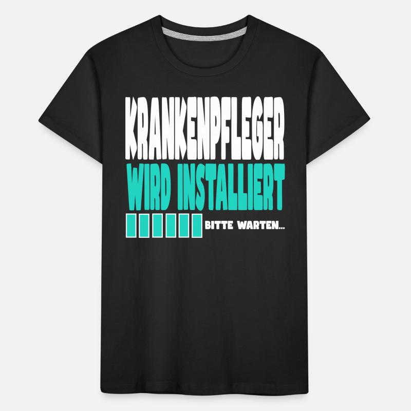 Krankenpfleger wird installiert Kinder Premium Bio T-Shirt