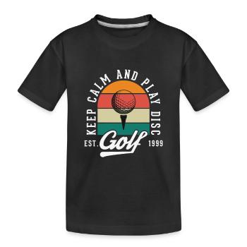 keep calm - Kinder Premium Bio T-Shirt - Schwarz - Vorne