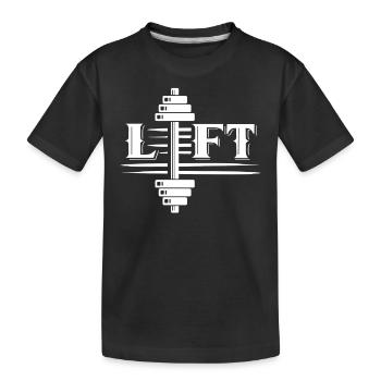Lift Gym Haltérophilie Entraînement d’haltérophilie - T-shirt bio Premium Enfant - noir - Devant