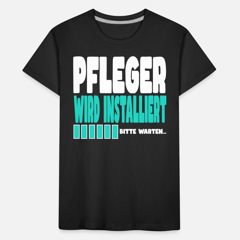 Pfleger wird installiert Kinder Premium Bio T-Shirt