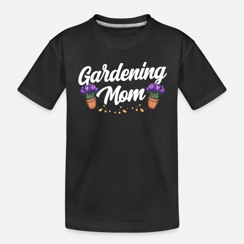 Garten Mama Gartenbau Gärtnerin Mutter - Kinder Premium Bio T-Shirt - Schwarz