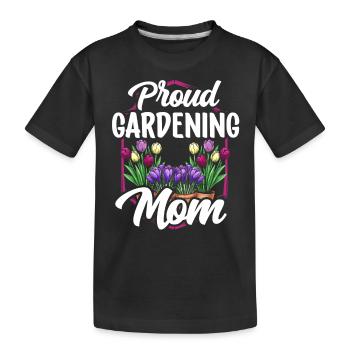 Proud Horticulture Mama Gardener Garden Mother - Kids' Premium Organic T-Shirt - black - Front