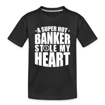 Bänker Bank Geld Banker - Kinder Premium Bio T-Shirt - Schwarz - Vorne