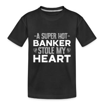 Bänker Bank Geld Banker - Kinder Premium Bio T-Shirt - Schwarz - Vorne