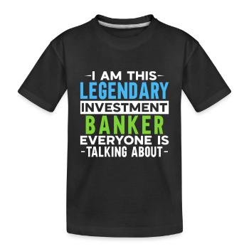 Bänker Bank Geld Banker - Kinder Premium Bio T-Shirt - Schwarz - Vorne