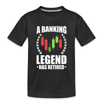 Bänker Bank Geld Banker - Kinder Premium Bio T-Shirt - Schwarz - Vorne