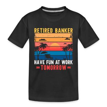 Bänker Bank Geld Banker - Kinder Premium Bio T-Shirt - Schwarz - Vorne