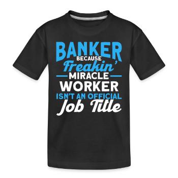 Bänker Bank Geld Banker - Kinder Premium Bio T-Shirt - Schwarz - Vorne