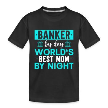 Bänker Bank Geld Banker - Kinder Premium Bio T-Shirt - Schwarz - Vorne