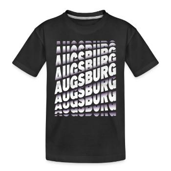 Augsburg Allemagne City Font Skyline Accueil - T-shirt bio Premium Enfant - noir - Devant